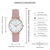 levne Quartz hodinky-dámské hodinky móda ležérní kožený pásek hodinky svítící jednoduché dámské malý ciferník quartzové hodiny šaty náramkové hodinky reloj mujer