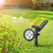 cheap Outdoor Spotlights-Solar Spot Lights Outdoor 2-in-1 Solar Landscape Spotlights Security Lights IP65 Waterproof Wall Lights for Walkway Yard Garden Driveway Pathway Garden 4/7 LED Beads