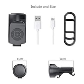 billige Motorsykkel- og ATV-tilbehør-StarFire 120dB sykkelhorn - Elektronisk høy lyd advarselsklokk USB-ladbar styrefeste elektrisk sykkel sykkeltilbehør