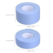 お買い得  浴室用ガジェット-2 パックテープコーキングストリップ PVC 自己粘着コーキングシールテープキッチンシンクトイレ浴室シャワーと浴槽 2.2 センチメートル * 3.2 メートル/0.87 * 126 インチ