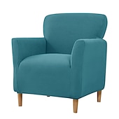 abordables Cubierta de sillón y silla sin brazo-Funda elástica para sillón color burdeos, funda protectora para sofá de 1 plaza con base elástica para niños y mascotas