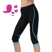 preiswerte Hosen, Shorts und Röcke für Frauen-Damen ¾ Radhose Fahhrad 3/4  Sporthose MTB Mountain Rennrad Sport 3D-Pad Atmungsaktiv Schnelltrocknend Feuchtigkeitsableitung Rosa Rot Spandex Bekleidung Fahrradbekleidung