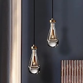 abordables Éclairages pour îlot-Lampes suspendues à LED galss design 12 &quot;éclairage d&#039;îlot de cuisine moderne ferme hall d&#039;entrée luminaires plafond suspendu globe sur table cordon réglable 1 pièces 110-240v