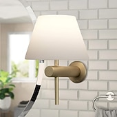 ieftine Aplici de Interior-lumina de vanitate oglindă cu led lampă frontală impermeabilă ip20 țesătură de fier led lumini de baie peste oglindă corpuri de iluminat de perete negru pentru baie dormitor dulap living