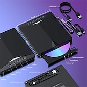 tanie Kable i adaptery-XD013 Zewnętrzny napęd DVD USB typu C 3.0 Reader Player Nagrywarka