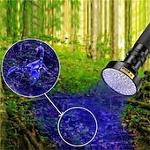 cheap Tactical Flashlights-51/100 LED 395nm UV Flashlight Black Light Ultraviolet Blacklight Detector Aluminum Torch Light UV Lamp