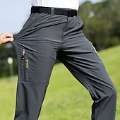 お買い得  パンツ・ショーツ-男性用 ハイキング パンツ アウトドア レギュラー 高通気性 速乾性 ソフト モイスチャーコントロール ボトムズ ダークグレー ブラック キャンピング＆ハイキング 狩猟 釣り S M L XL XXL