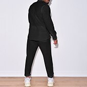 economico Set di camicie basic da uomo-Per uomo 2 pezzi Completo di camicia Camicia estiva Camicia da spiaggia Nero Bianco Beige Manica lunga Liscio Colletto alla coreana Primavera estate Hawaiano Per eventi Abbigliamento Tasche