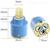 Недорогие Аксессуары для смесителей-Замена картриджа с керамическим клапаном 25/35/40 мм, кухонный смеситель с одной ручкой, смеситель для раковины, кран для ванной, ремонт универсального картриджа с керамическим диском в сборе