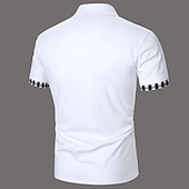 preiswerte Klassisches Poloshirt für Herren-Herren Poloshirt Golfhemd Casual Festtage Kargen Kurzarm Modisch Basic Glatt Klassisch Sommer Regular Fit Schwarz Weiß Dunkelmarine Poloshirt