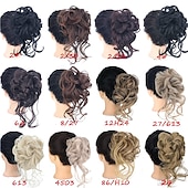 abordables Moños-Moños Moño Correa Pelo sintético Pedazo de cabello La extensión del pelo Rizado Fiesta Ropa Cotidiana Fiesta y Noche A2 A4 A9