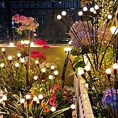 economico Luci paesaggistiche-2/4 confezioni luci lucciola solari impermeabili all&#039;aperto due modalità di luce persistente e lampeggiante 6/8/10 teste bianco caldo bianco multi colore