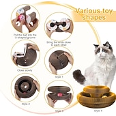 cheap Cat Toys-Magic Organ Cat Toy Cats Scratcher Scratch Board Round Corrugated Scratching Post Toys for Cats Grinding Claw Cat Accessories