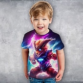 cheap Boy&#039;s 3D Animals-Boys 3D Cartoon Dinosaur T shirt Tee Short Sleeve 3D Print Summer Spring Active Sports Fashion Kids 3-12 Years Outdoor Casual Daily Regular Fit