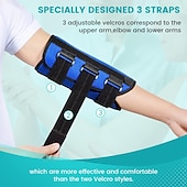billige Bukseseler &amp; Støtter-albueskinne, albueskinne for cubital tunnel syndrom, nattalbuesøvnstøtte med 3 plaststrimler, for ulnar nerve, tennisalbue, senebetennelse, passer for menn og kvinner, for venstre og høyre arm