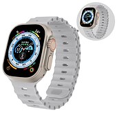 economico Cinturini per Apple Watch-Banda oceanica Compatibile con Cinturino dell&#039;Apple Watch 38mm 40mm 41mm 42mm 44mm 45mm 49mm Impermeabile Regolabili Donne Uomini Silicone Cinturino di ricambio per iwatch Series Ultra 8 7 6 5 4 3 2