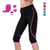 preiswerte Hosen, Shorts und Röcke für Frauen-Damen ¾ Radhose Fahhrad 3/4  Sporthose MTB Mountain Rennrad Sport 3D-Pad Atmungsaktiv Schnelltrocknend Feuchtigkeitsableitung Rosa Rot Spandex Bekleidung Fahrradbekleidung