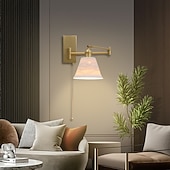 abordables Apliques de pared para interior-Luz de pared led, luz de brazo oscilante, cerámica, hierro, sala de estar, habitación de muestra, dormitorio, mesita de noche, pared de tv, luz de arte, luz de pared 110-240v