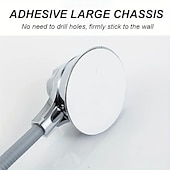 cheap Bathroom Gadgets-Shower Bracket, No-Punch Wall Mounted Shower Holder, 360° Rotating And Adjustable Handheld Shower Head Base, Strong Adhesive And Waterproof Bathroom Accessories