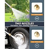 cheap Watering &amp; Irrigation-2023 Upgraded Jet Nozzle for Garden Hose Power Washer Wand Hydro Jet High Pressure Washer Tools with 2 Different Nozzles and Hose Quick Connectors