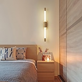 abordables Appliques murales d&#039;intérieur-applique murale led bande design 22 &quot;moderne led fond applique murale salon chambre chevet 10w aluminium applique murale intérieure ligting applique blanc chaud 1pcs 110-240v