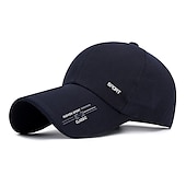 お買い得  メンズ ベースボールキャップ-男性用 ベースボールキャップ トラッカーハット ブラック ルビーレッド ポリエステル トラベル ビーチスタイル アウトドア バケーション 平織り 調整可能 サンスクリーン 高通気性 ファッション
