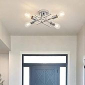ieftine Montaj Plafon-plafoniera led 4 lumini 38cm candelabru stil nordic sputnik design metal stil artistic finisaje pictate industrial bucatarie dormitor lumini camera copiilor alb cald 110-240v