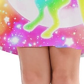 preiswerte 3D Einhorn Kleid-kinderkleidung Mädchen Kleid Graphic Einhorn Farbverlauf Ärmellos Outdoor Casual Modisch Kuschelig Täglich Polyester Übers Knie Casual kleid A Linie Kleid Tank-Top Kleid Sommer Frühling 3-12 Jahre