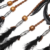 economico Accessori per acconciature-copricapo boho copricapo di piume accessori piuma fascia elastica zingara festival copricapo fantasia indiana anni &#039;70