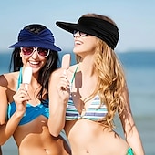 abordables refrigeración calefacción-Sombrero de playa de verano para mujer, sombrero de copa vacío, sombrero para el sol 50+, sombrero para el sol para mujer, sombrero deportivo para exteriores