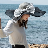 preiswerte Partyhut-hüte kopfschmuck sinamay melone / cloche hut sonnenhut sinamay hut strand damentag elegant britisch mit schleife spleißen kopfschmuck kopfbedeckung abschluss