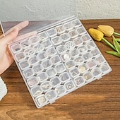economico Portagioie e porta trucchi-1 pz portatile trasparente contenitore di monili orecchini collana orecchino piatto scatola di immagazzinaggio di colore piccolo e squisito orecchini scatola anti ossidazione