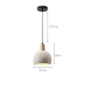 abordables Éclairages pour îlot-LED suspension design ciment 10 &quot;éclairage de l&#039;îlot de cuisine moderne ferme foyer entrée luminaires plafond suspendu globe sur table cordon réglable 1 pièces 110-240v