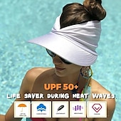 abordables refrigeración calefacción-Sombrero de playa de verano para mujer, sombrero de copa vacío, sombrero para el sol 50+, sombrero para el sol para mujer, sombrero deportivo para exteriores