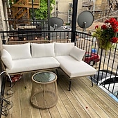abordables Funda para Cojines de Patio-2 fundas de cojín para patio, 100 % impermeables, para sofá de exterior, de mimbre, funda de asiento de sofá impermeable, funda de silla de mimbre Oxford, protector de muebles