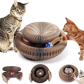 cheap Cat Toys-Magic Organ Cat Toy Cats Scratcher Scratch Board Round Corrugated Scratching Post Toys for Cats Grinding Claw Cat Accessories