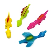 cheap Gags &amp; Practical Joke Toys-10PCS Catapult Launching Dinosaur Toys - Fun Tricky Slingshot for Kids&#039; Party Gifts &amp; Stress Relief!