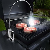 cheap Camping Lights &amp; Lanterns-10W Magnetic BBQ Led Grill Light Adjustable 360 Degree Flexible Gooseneck Screw Clamp for Party Office Outdoor Indoor Barbeque Tools  AAA battery powered