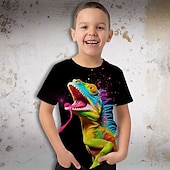preiswerte Jungen 3D Tiere-Jungen 3D Graphic Tier Dinosaurier T-Shirt Kurzarm 3D-Druck Sommer Frühling Aktiv Sport Modisch Polyester kinderkleidung 3-12 Jahre Outdoor Casual Täglich Regular Fit