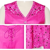 voordelige Koppel- en groepskostuums-koppels film rollerblade outfits pop y2k cowgirl pakken jumpsuit jurk felroze mannen vrouwen koppel cosplay kostuum halloween carnaval maskerade