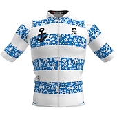 voordelige Heren shirts-Voor heren Wielrenshirt Korte mouw Fietsen Shirt Kleding Bovenlichaam met 3 achterzakken Fietsen Ademend Sneldrogend Achterzak Zilver Donker Grijs Paars Grafisch Sport Kleding