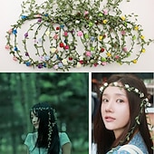 abordables Accesorios para el peinado del cabello-señora chica moda flor bohemia corona floral guirnalda diademas 10pcs