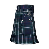  Retro Vintage Punk & Gothic Medieval Skirt Scottish Utility Kilts Fancy Dress Men's Celtic Masquerade Casual Daily Adults' Skirts