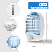 billige Bug Zapper-bug zapper innendørs, fluefelle for innendørs, elektronisk myggdreper mygg zapper med blått lys for stue, hjem, kjøkken, soverom, babyrom, kontor(2 pakker)