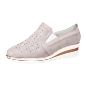 levne Dámské nazouváky a mokasíny-dámské modré slip-on tenisky na klínku – ležérní mokasíny na platformě zdobené drahokamy pro každodenní pohodlí a módu