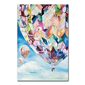 cheap Still Life Paintings-Mintura Handmade Hot Air Balloon Oil Paintings On Canvas Wall Art Decoration Modern Abstract Picture For Home Decor Rolled Frameless Unstretched Painting