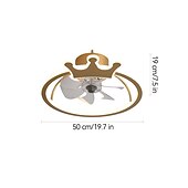 billiga Takfläktlampor-takfläkt med ljuscirkeldesignapp&amp;amp; fjärrkontroll 50cm dimbar 6 vindhastigheter modern takfläkt för sovrum, vardagsrum, litet rum 220-240v