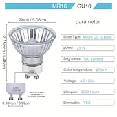 cheap Halogen Bulbs-GU10 Halogen Bulb 35W 50W MR16 GU10 Base 220V Light Bulb Halogen Flood Light Bulbs Simulated Flame Lamp