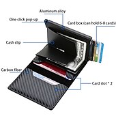 billiga Plånböcker-rfid-blockerande kolfiberplånbok för män med korthållare och airtag-ring – elegant, säker och snygg för dagligt bruk och resor