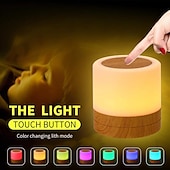 economico Lucine notturne per bambini e neonati-lampada da comodino con sensore tattile a luce notturna per cameretta dei bambini luce bianca calda dimmerabile ricaricabile + cambio colore rgb